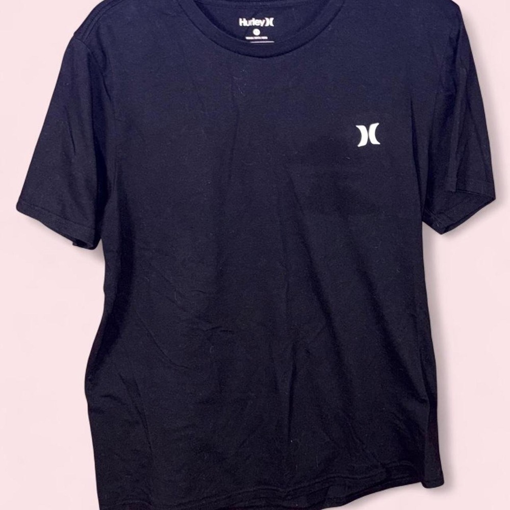 Hurley Mens Black Logo Graphic T-Shirt Medium Casual Skate Surf Tee